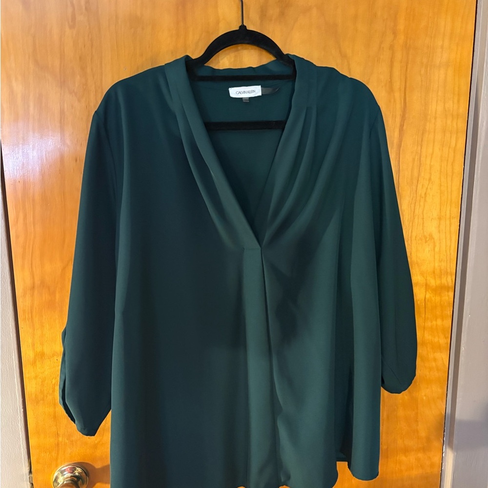 Calvin Klein Deep Green Women's Blouse